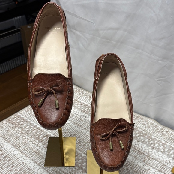 Cole Haan Brown Leather Driving Shoes - Picture 1 of 7